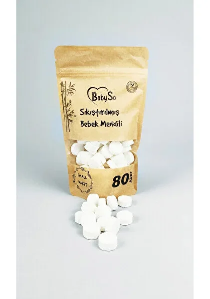 BABYSO Sıkıştırılmış Pamuk (80'li) Taşıma Tüpü Hediyeli