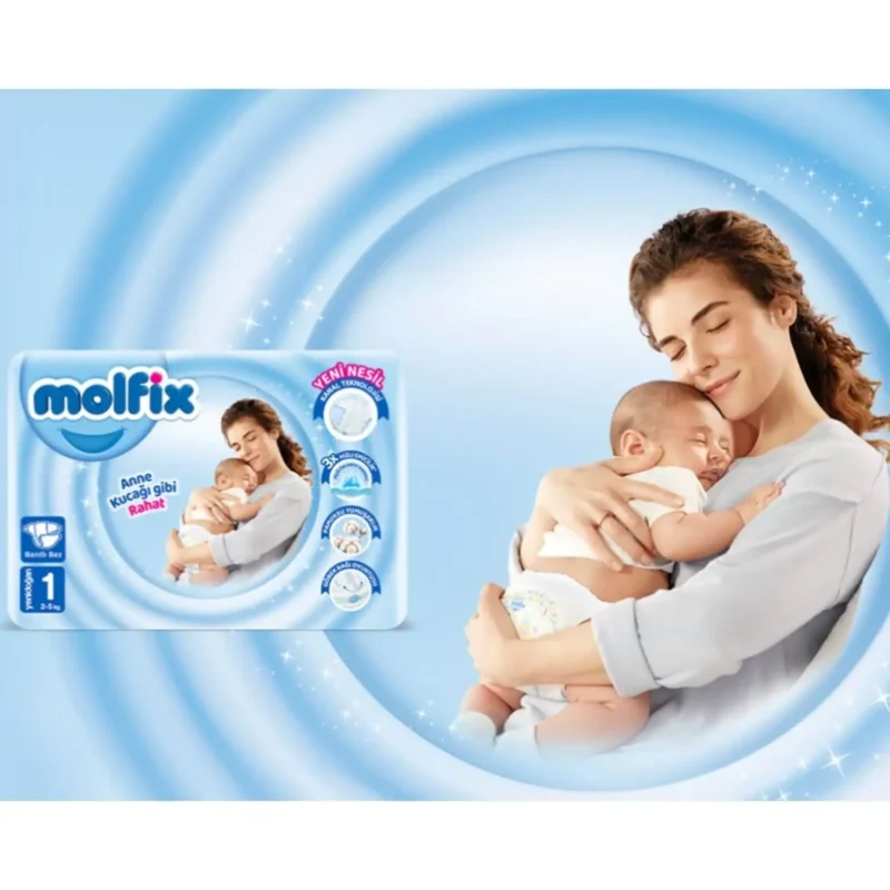 MOLFIX Yenidoğan Bebek Bezi (40'lı) (1)