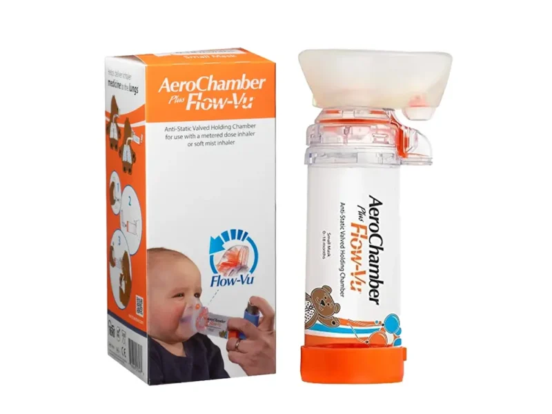 AEROCHAMBER Plus Flow-Vu Maskeli Turuncu (0-18 Aylık )