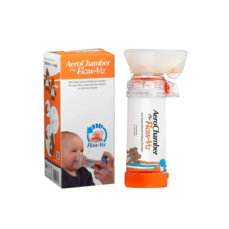 AEROCHAMBER Plus Flow-Vu Maskeli Turuncu (0-18 Aylık )