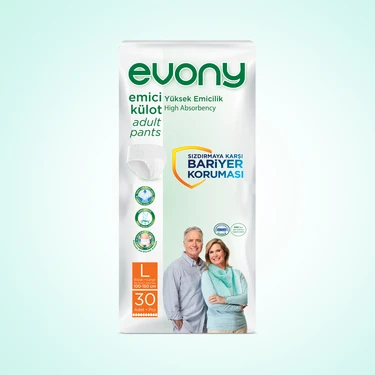 EVONY Yetişkin Külot Bez Üst Kalite (M) (30'lu)