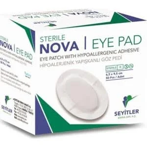NOVA OPTIC Göz Pedi Yapışkanlı Yetişkin Steril (6.5 cm x 9.5 cm) Adet