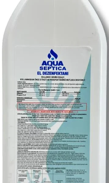 AQUA Antiseptik El ve Cilt Dezenfektanı (1Lt)